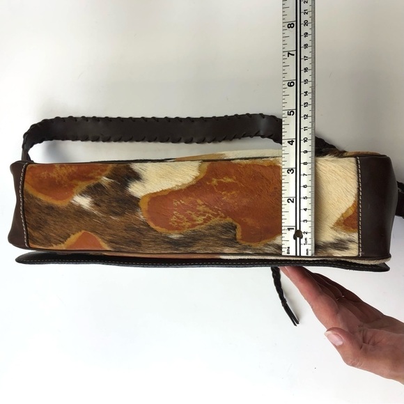 Fb cowhide brown print western bohemian handbag purse - Picture 10 of 13